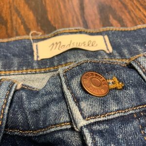 Madewell High Rise Distressed Denim Short